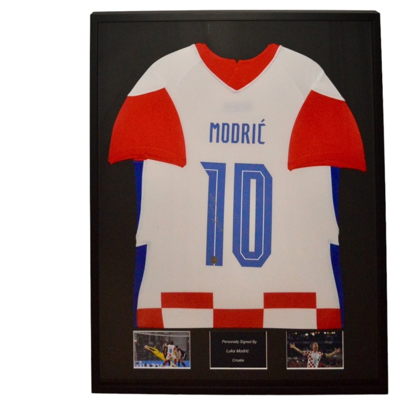 Luka Modric's Croatia 2020/21 Signed and Framed Shirt