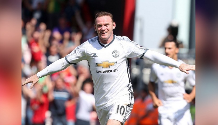 Rooney's Manchester United Match Shirt, PL 2016/17