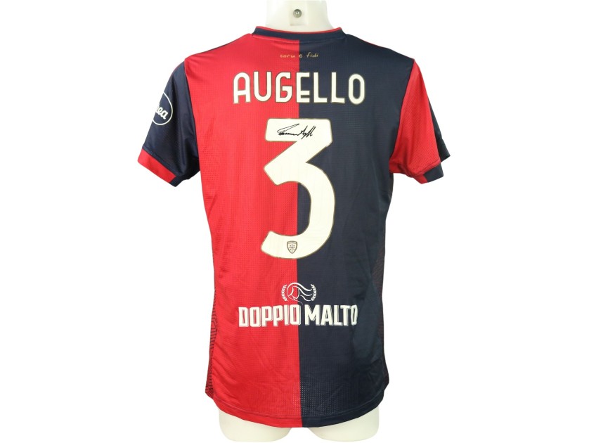 Maglia Augello Unwashed, Cagliari vs Como 2024 - Autografata