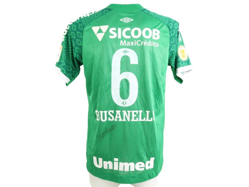 Busanello's Unwashed Signed Shirt, Chapecoense vs Bragantino 2021 