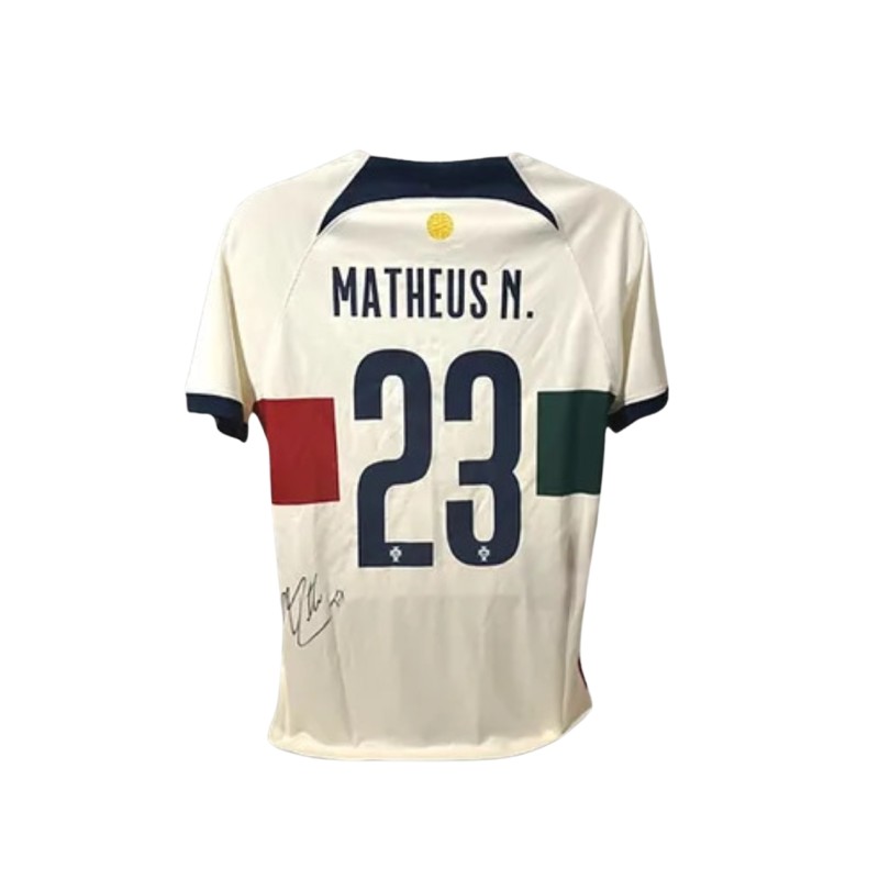 Matheus Nunes' Portugal 2023/24 Signed and Framed Shirt