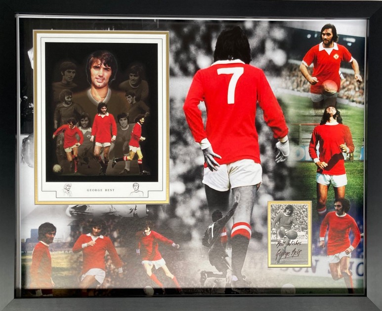 Display fotografico George Best "El Beatle" - Autografato 