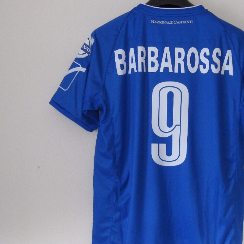 Luca Barbarossa's signed shirt from "Nazionale Italiana Cantanti"