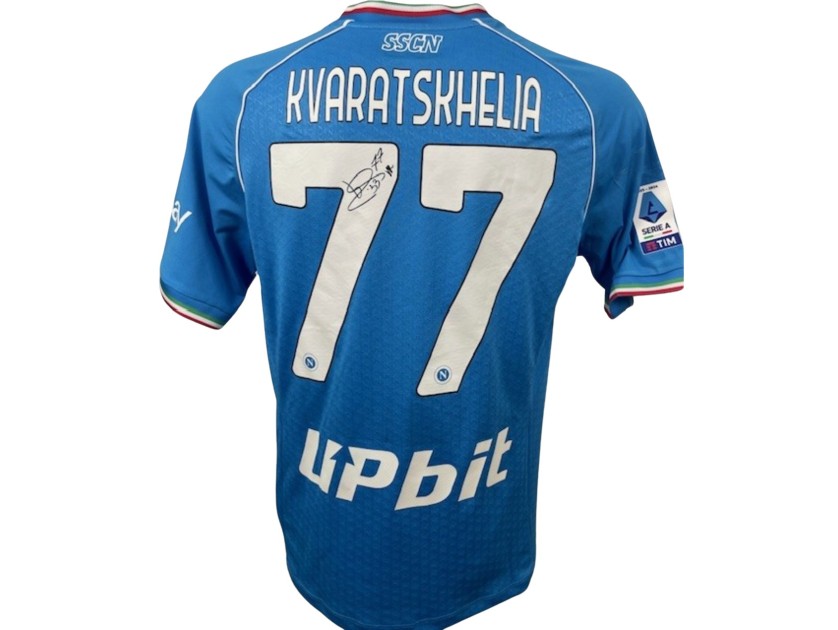 Kvaratskhelia's Match Signed Shirt, Napoli vs Torino 2024
