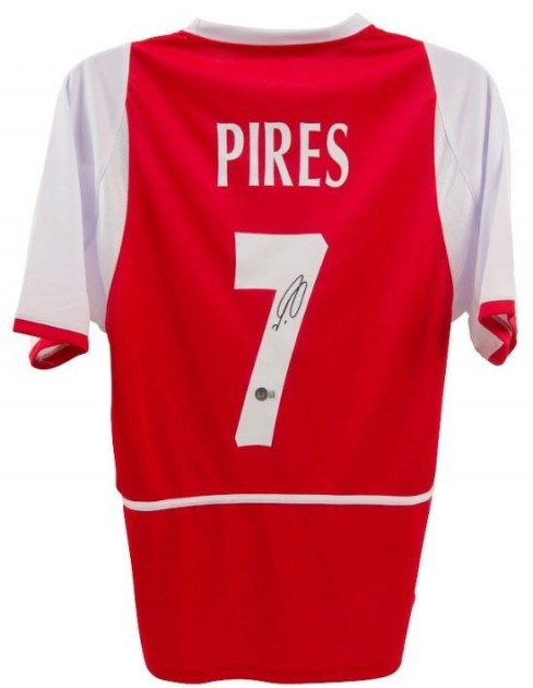 Robert Pires Signed Arsenal Home Shirt