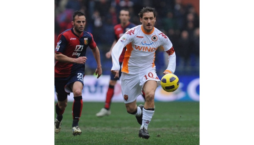 Totti's Roma Match Signed Shirt, 2010/11