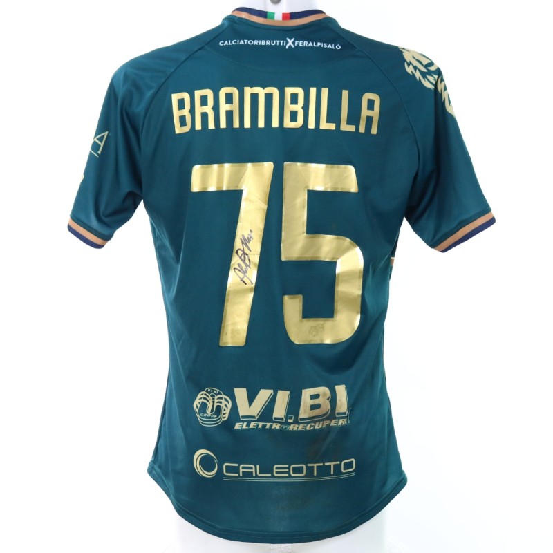 Brambilla's Feralpisalò vs Giana Erminio CALCIATORIBRUTTI Signed Unwashed Shirt, 2025