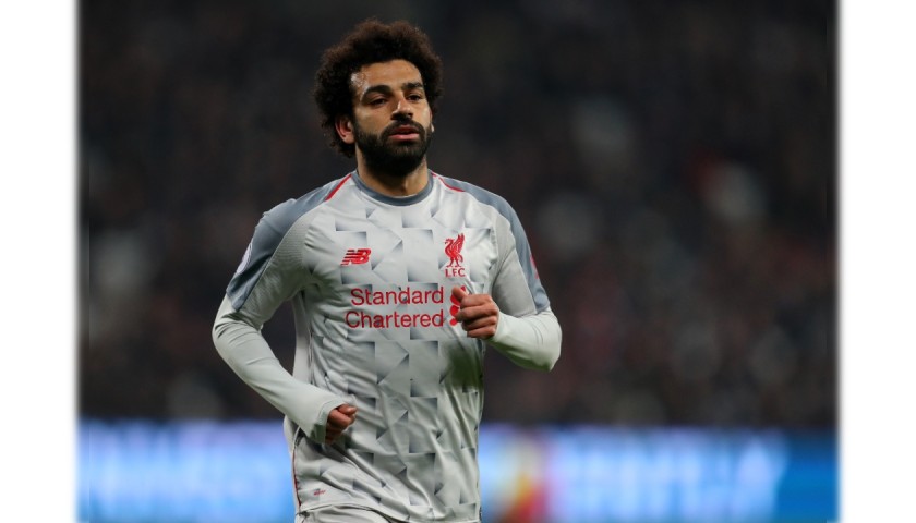 Salah's Worn Shirt, West Ham-Liverpool 2019