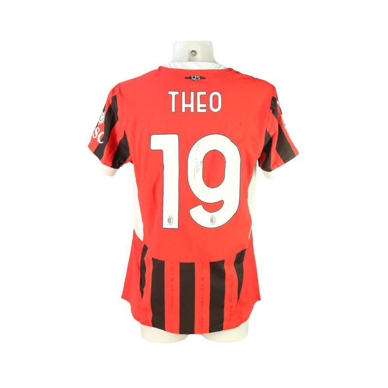 Theo Hernandez Official Milan Signed Shirt, 2024/25 