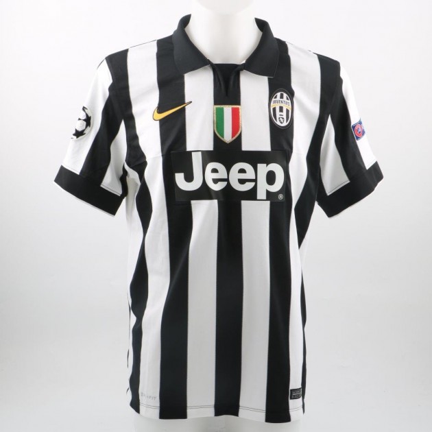 Tevez Juventus official replica shirt, Champions League 2014/2015 - signed
