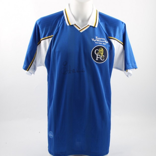 Chelsea 1998 European Cup Winners Cup Shirt Signed by Gianfranco Zola