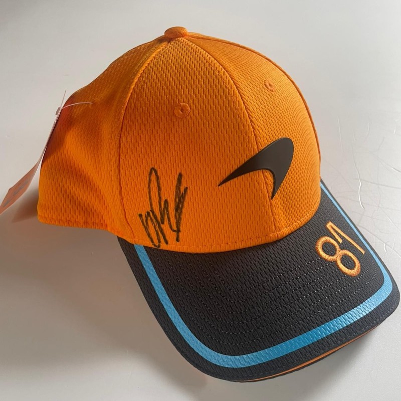 Cappellino ufficiale McLaren - Autografato da Oscar Piastri con videoprova