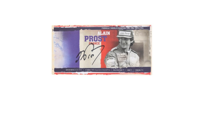 Alain Prost Signed Card