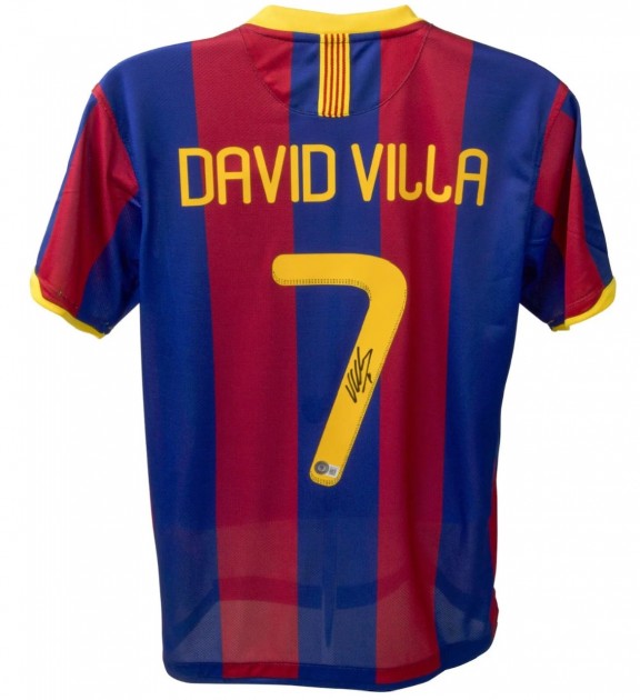 David Villa's FC Barcelona 2010 Signed Shirt