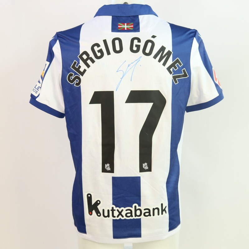 Sergio Gomez's Signed Unwashed Shirt, Real Sociedad vs Osasuna 2024