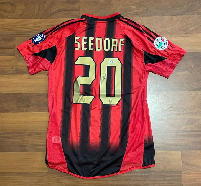 Clarence Seedorf's AC Milan 2004/05 Signed Replica Shirt