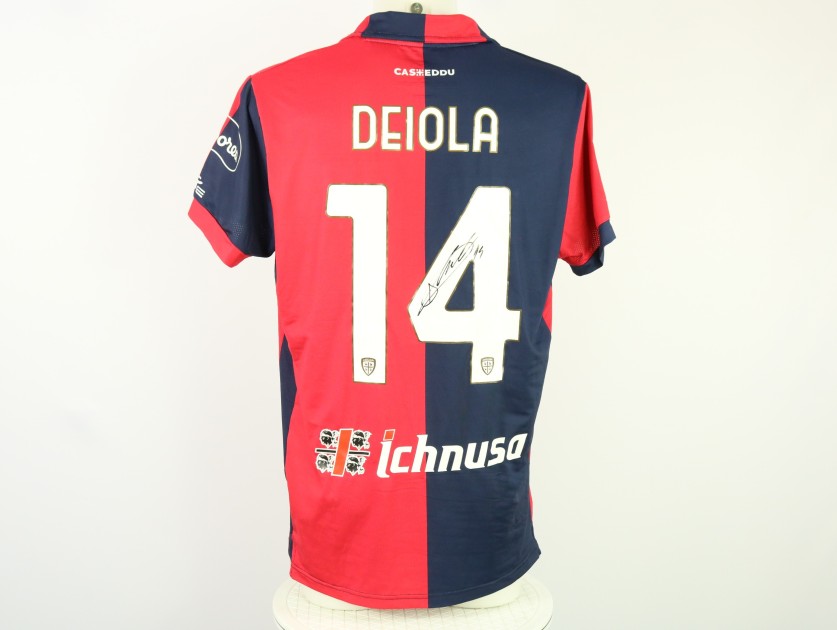 Deiola's match-issued Signed Shirt, Cagliari vs Juventus 2024