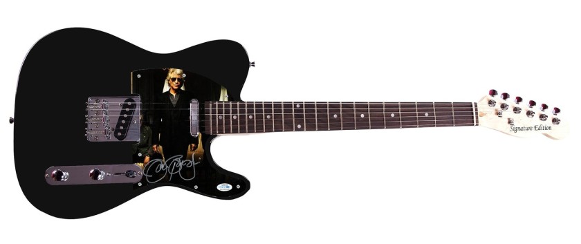 Jon Bon Jovi Signed Pickguard on a Signature Edition Guitar