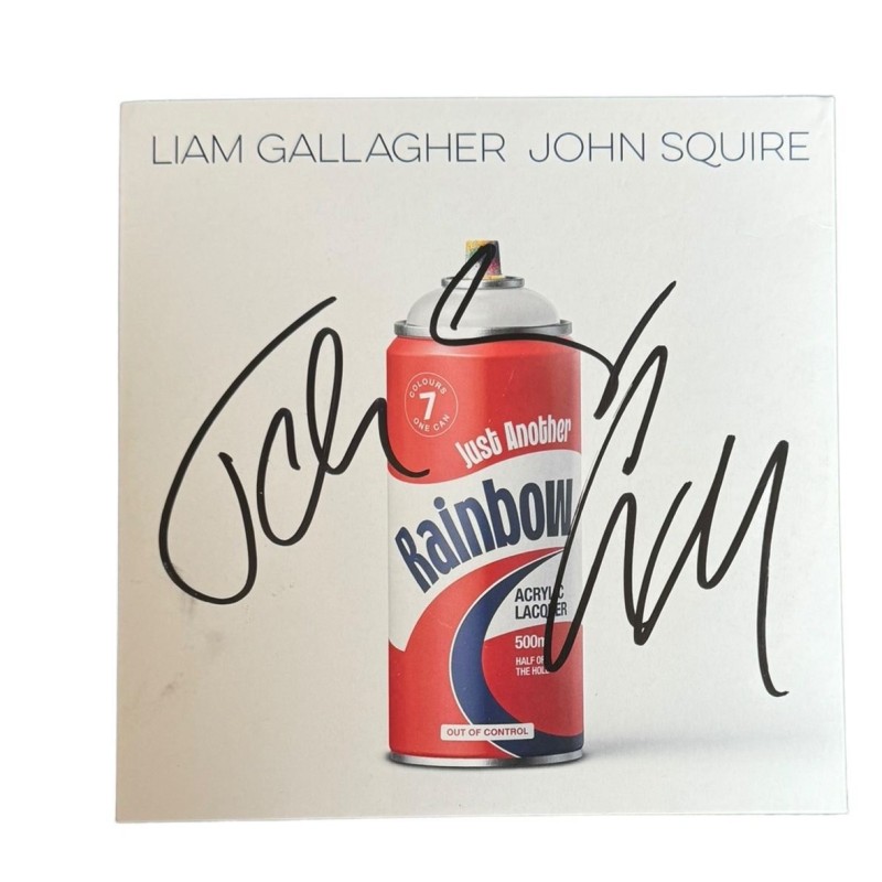 Liam Gallagher and John Squier Signed 'Just Another Rainbow' Vinyl