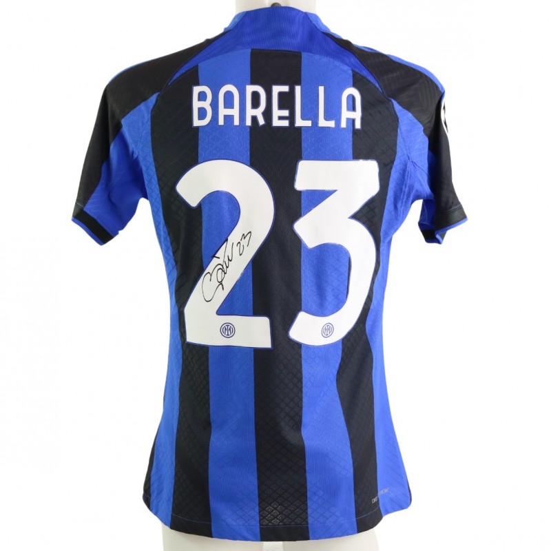 Barella's Inter Match-Issued Signed Shirt, Istanbul UCL Final 2023