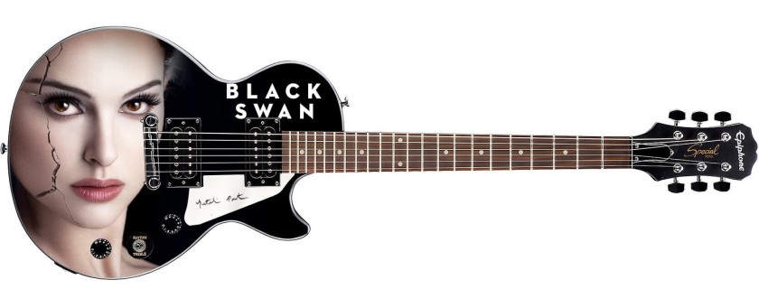 Natalie Portman Signed "Black Swan" Custom Graphics Guitar 