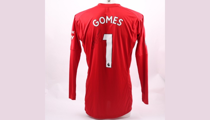 Gomes' Watford FC Issued and Signed Poppy Shirt