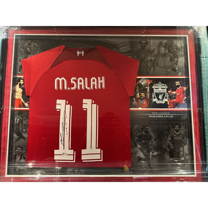 Mohamed Salah Liverpool FC Signed And Framed Shirt