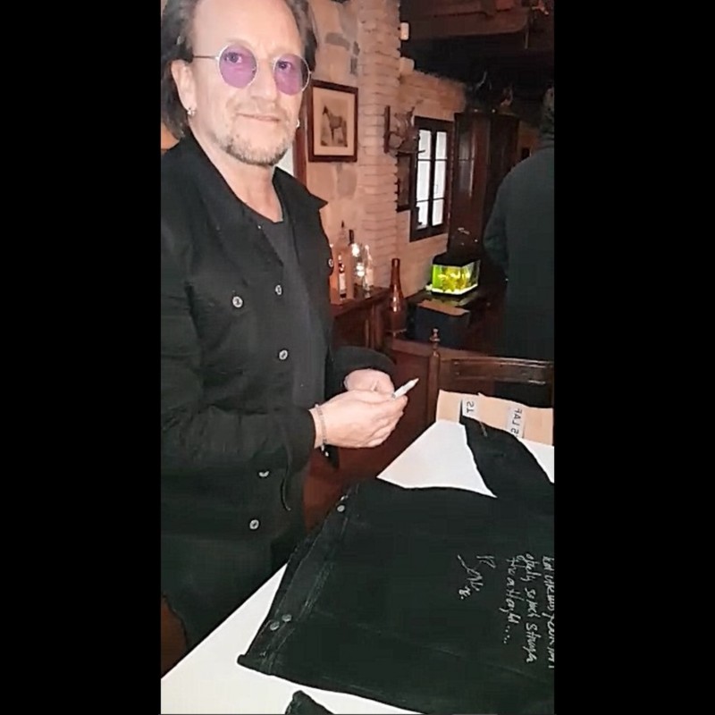 Bono Vox Signed Diesel Jacket 