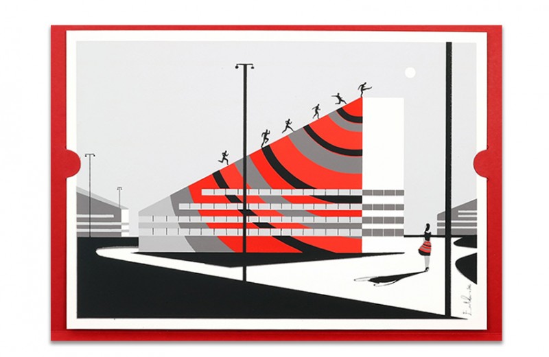 Signed Limited Edition Lithograph of Casa Milan by Barbara Berlusconi