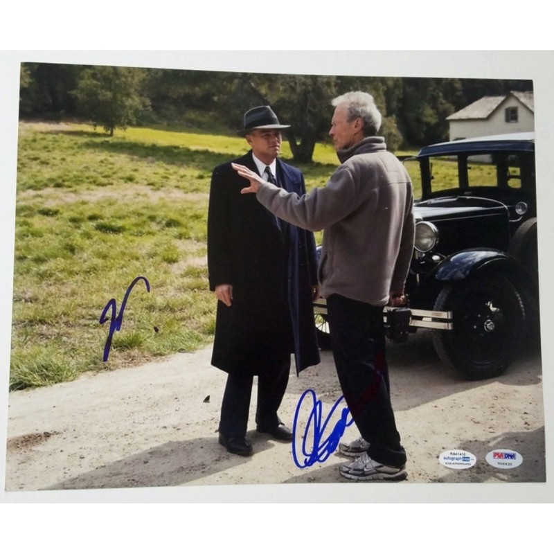 Fotografia autografata da Leonardo DiCaprio e Clint Eastwood