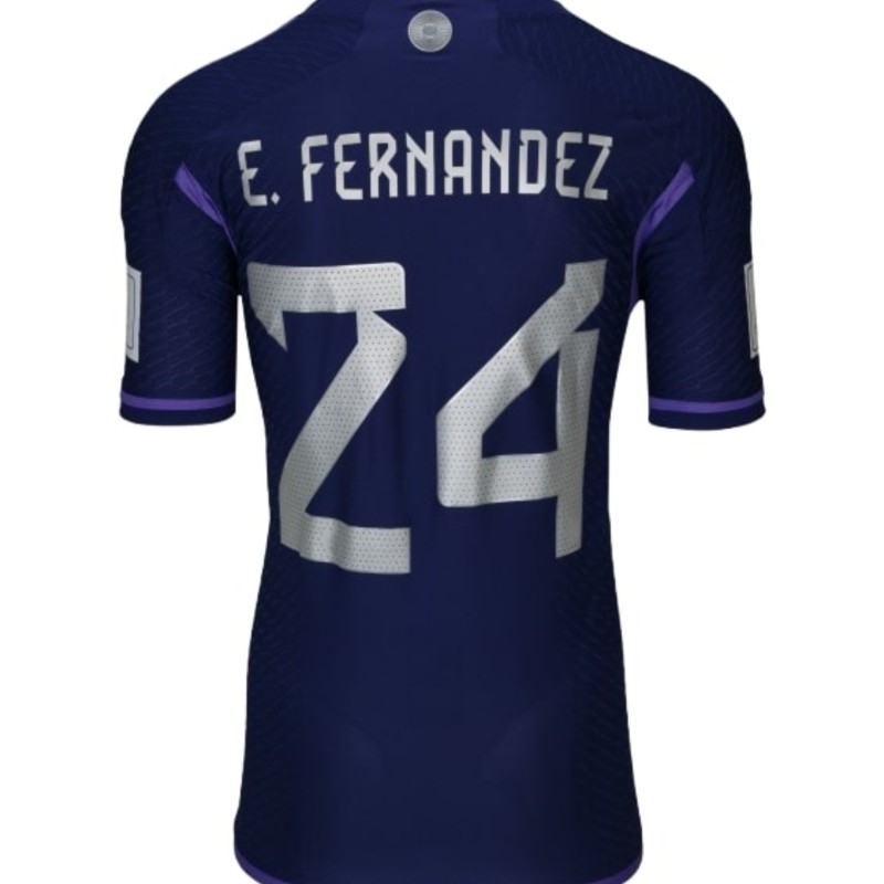 Fernandez's Poland vs Argentina Match-Issued Shirt, WC 2022