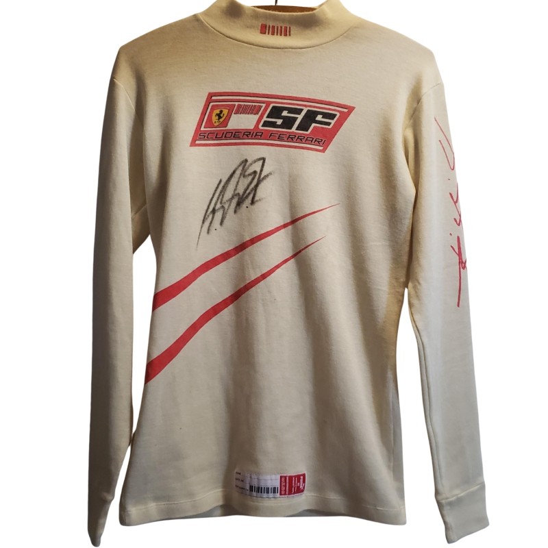 Michael Schumacher Used and Signed Ferrari Nomex Top