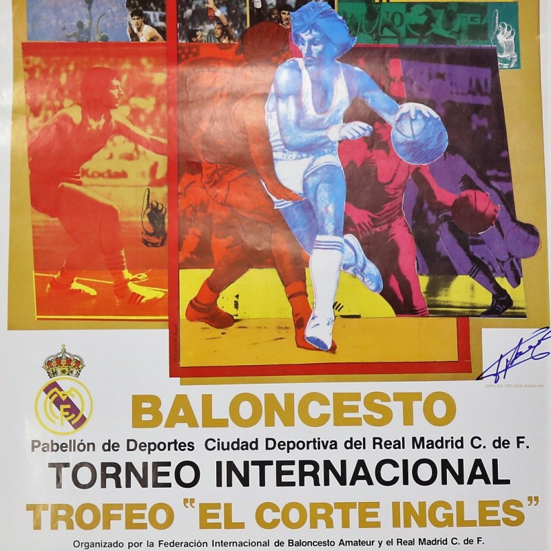 Manifesto Storico Real Madrid 1985 - Autografato da Fernando Romay