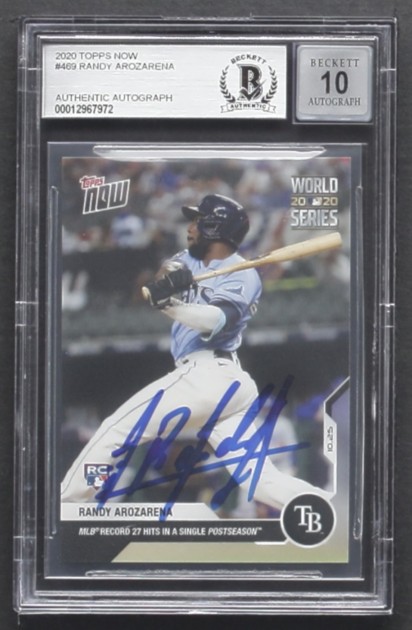 Randy Arozarena carta firmata Topps Now Wolrd