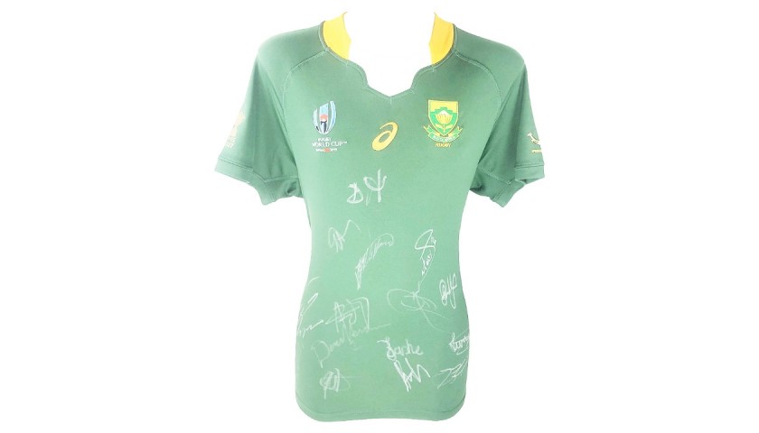 Maglia Sudafrica Coppa del mondo di rugby - Autografata dalla rosa