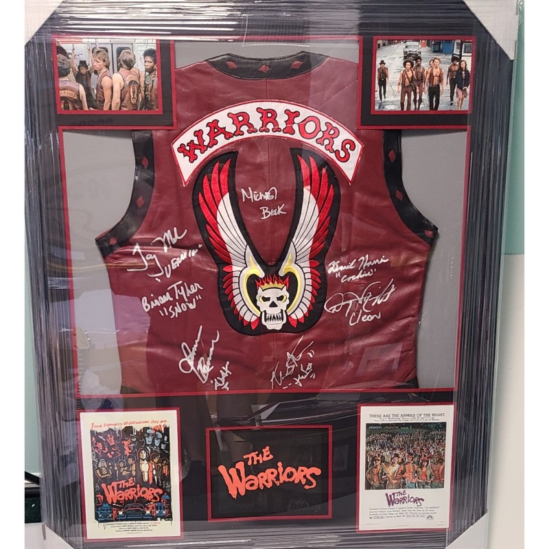 The Warriors Movie Signed and Custom Framed Leather Vest