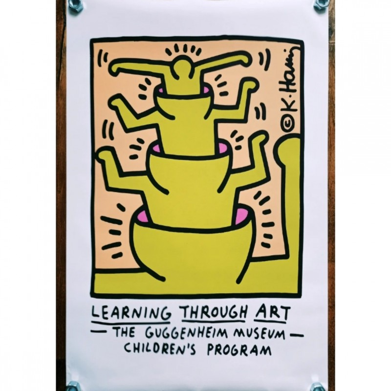 Set of Five Canvas Posters by Keith Haring 