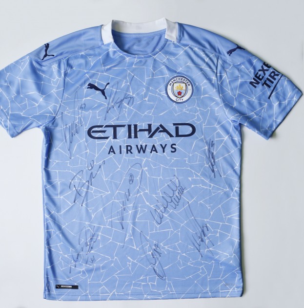 Manchester City Squad Signed Shirt