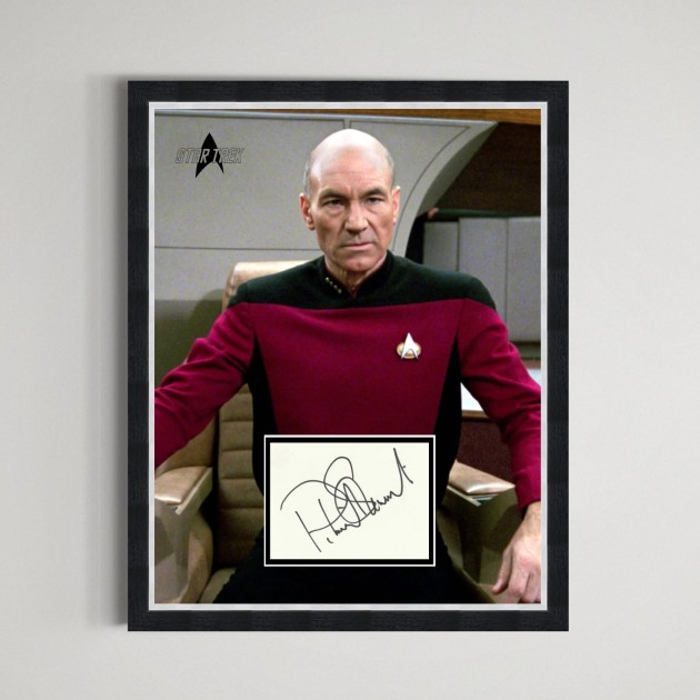 Display di Star Trek - Autografato da Patrick Stewart