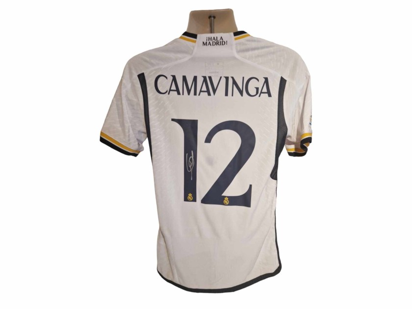 Eduardo Camavinga's Real Madrid 2023/24 Signed Replica Player Version Shirt