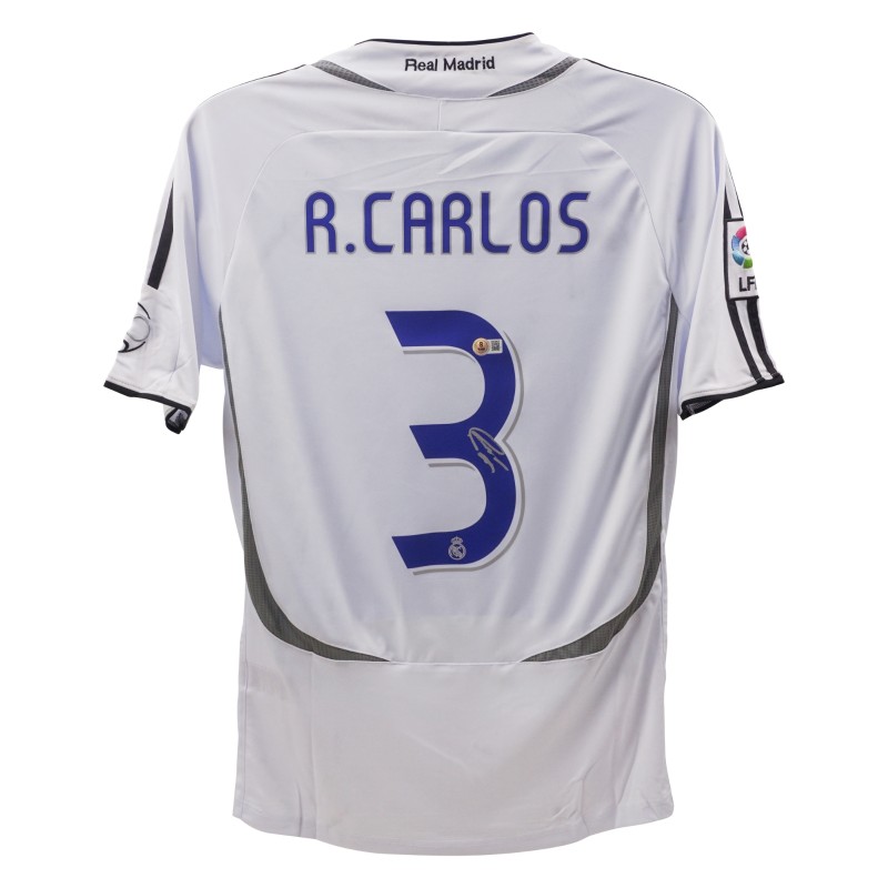 Replica della maglia del Real Madrid firmata da Roberto Carlos