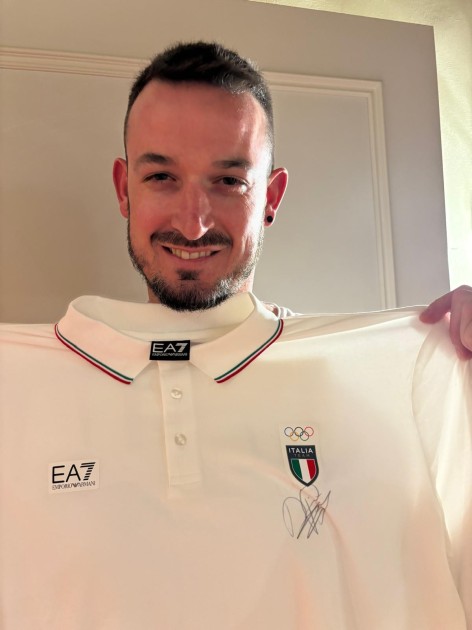 Milano Cortina 2026 Olympics Polo Shirt – Signed by Dominik Paris