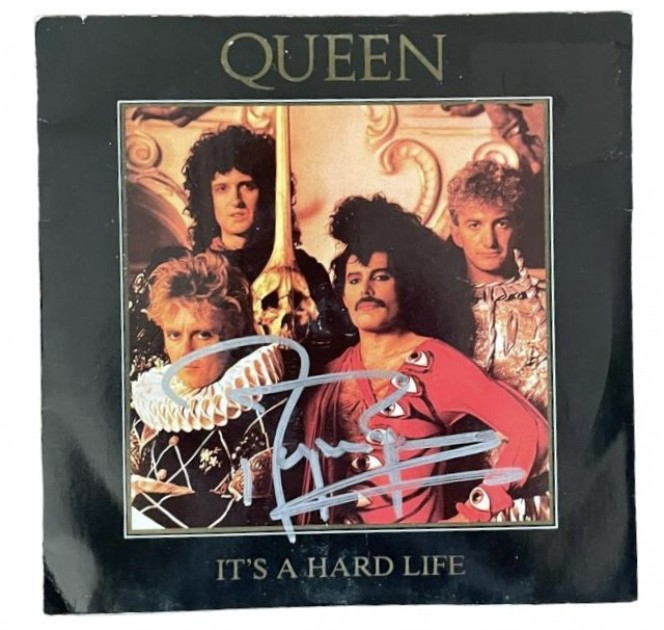 Roger Taylor of Queen Signed 'It's a Hard Life' Vinyl LP