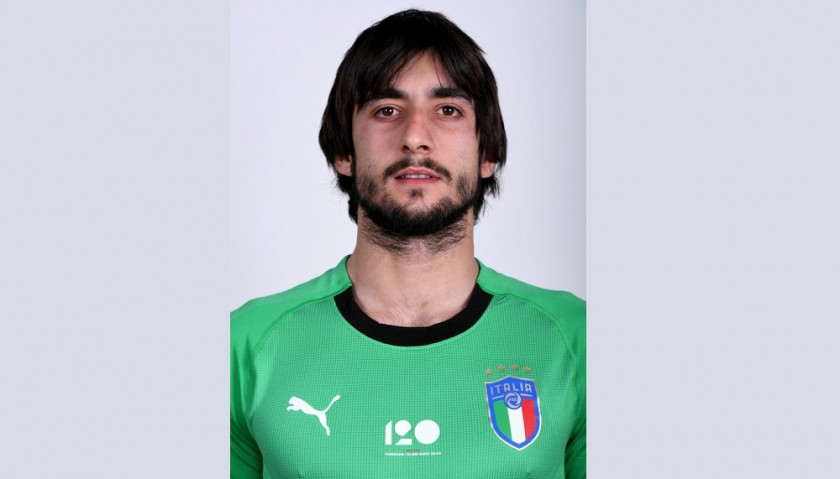 Perin's Match-Issue/Worn Kit, Italy-Poland 2018