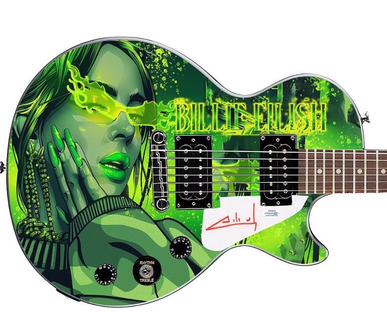Chitarra grafica Gibson Epiphone firmata da Billie Eilish