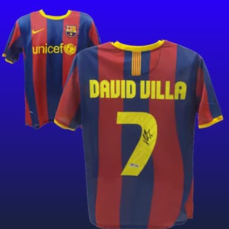 David Villa's FC Barcelona Signed Shirt 