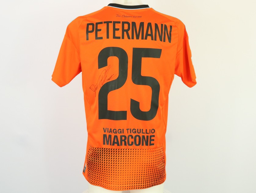 Petermann's Unwashed Signed Shirt, Cesena vs Virtus Entella 2024 