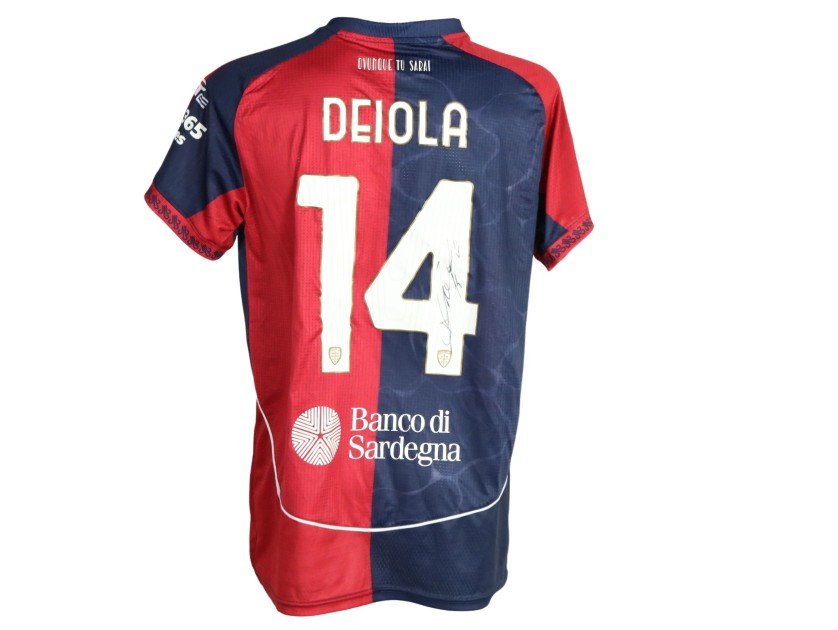 Maglia Preparata Deiola Cagliari vs Genoa, 2025 - Autografata