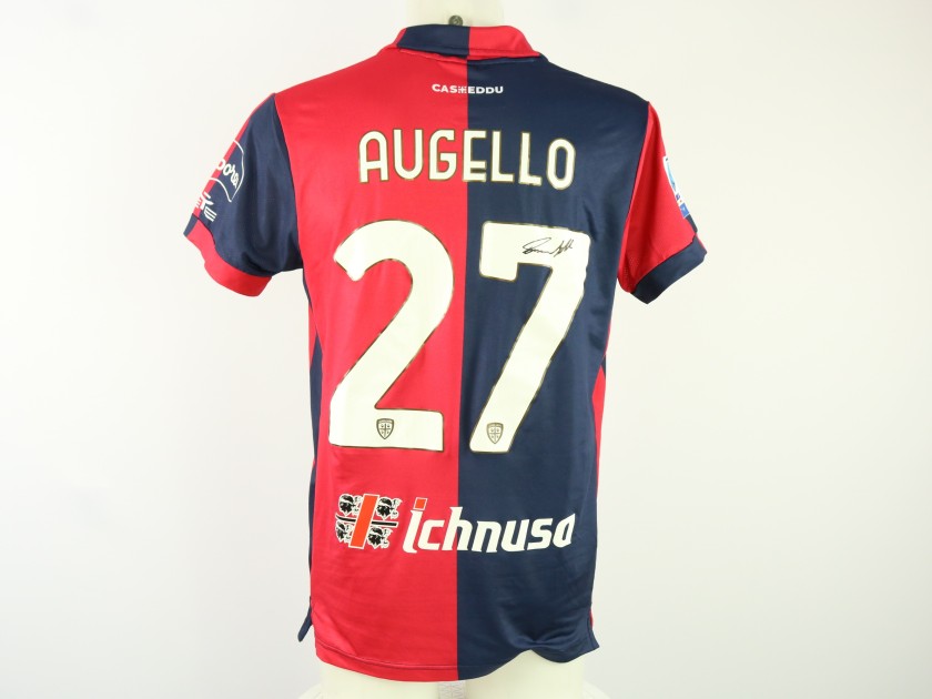 Augello's Unwashed Signed Shirt, Cagliari vs Atalanta 2024
