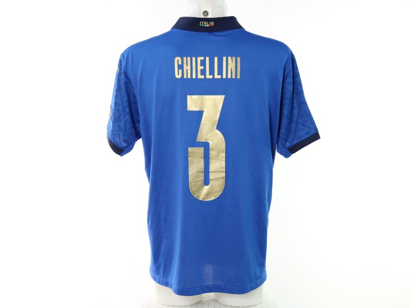 Chiellini's Italy vs England Issued Shirt, EURO 2020 Finals